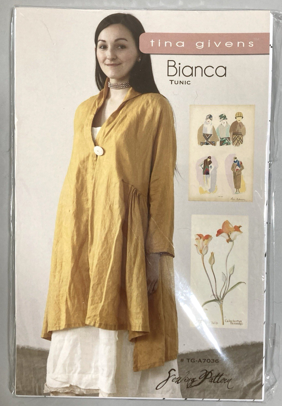 Tina Givens Sewing Patterns TG-A7036 Misses Bianca Tunic Dress Sz 2-24 UNCUT